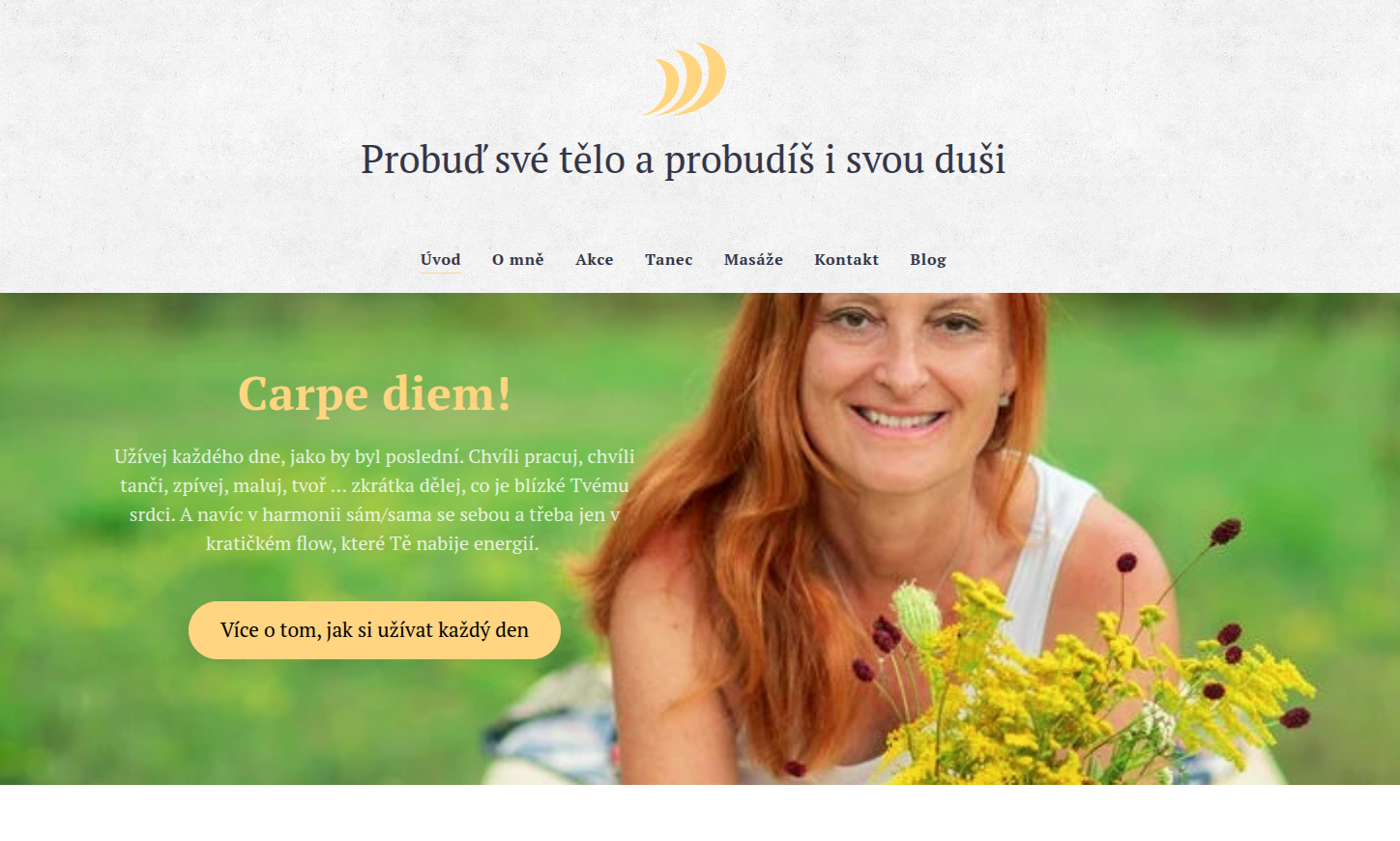 Náhled webu Carpe Diem in Harmony